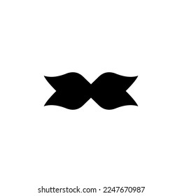 Bow tie icon. Simple style man fashion poster background symbol. Bow tie text frame. Bow tie logo design element. Bow tie t-shirt printing. Vector for sticker.