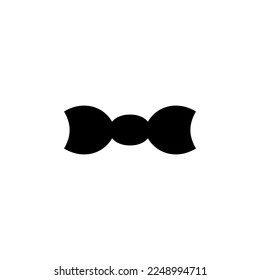 Icono de corbata de doblar. Sencillo símbolo de fondo de afiche de moda masculino. Bow el marco de texto de la corbata. Elemento de diseño del logotipo de corbata de arco. Impresión de camisetas con corbata de vaca. Vector para pegatinas.