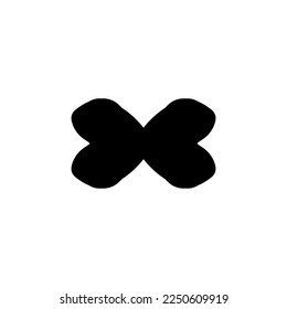 Icono de corbata de doblar. Sencillo símbolo de fondo de afiche de moda masculino. Bow el marco de texto de la corbata. Elemento de diseño del logotipo de corbata de arco. Impresión de camisetas con corbata de vaca. Vector para pegatinas.