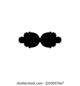 Bow tie icon. Simple style man fashion poster background symbol. Bow tie text frame. Bow tie logo design element. Bow tie t-shirt printing. Vector for sticker.