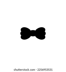 Bow tie icon. Simple style man fashion poster background symbol. Bow tie text frame. Bow tie logo design element. Bow tie t-shirt printing. Vector for sticker.