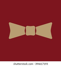 The bow tie icon. Bow tie symbol. Flat Vector illustration