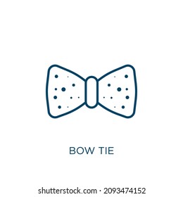 bow tie icon. Thin linear bow tie outline icon isolated on white background. Line vector bow tie sign, symbol for web and mobile
