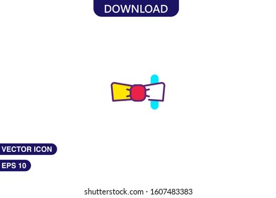 Bow tie icon in trendy flat style isolated on white background vector illustration