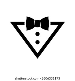 bow tie icon triangle vector design