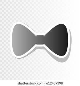 Bow Tie icon. Vector. Blackish icon on transparent background with transition.