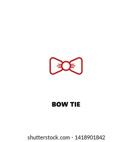 bow tie icon. bow tie vector design. sign design. red color