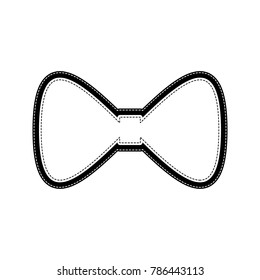 Bow Tie icon. Vector. Flat style black icon on white.