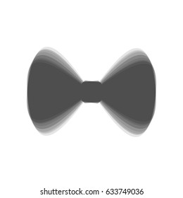 Bow Tie icon. Vector. Gray icon shaked at white background.