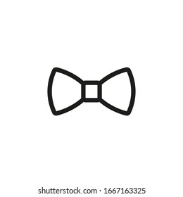 Icono de corbata de arco. Ilustración vectorial. Estilo de línea.