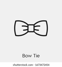 bow tie icon vector. Linear style sign for mobile concept and web design. bow tie symbol illustration. Pixel vector graphics - Vector.