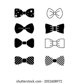 Bow tie icon vector set. Gentleman illustration sign collection. ittle Man symbol or logo.