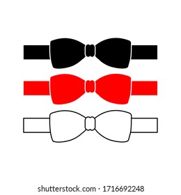 Bow tie Icon vector sign isolated for graphic and web design. Bow tie symbol template color editable on white background