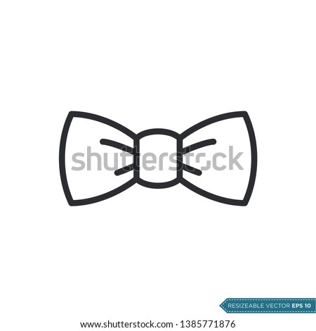 Bow Tie Icon Vector Template Flat Design