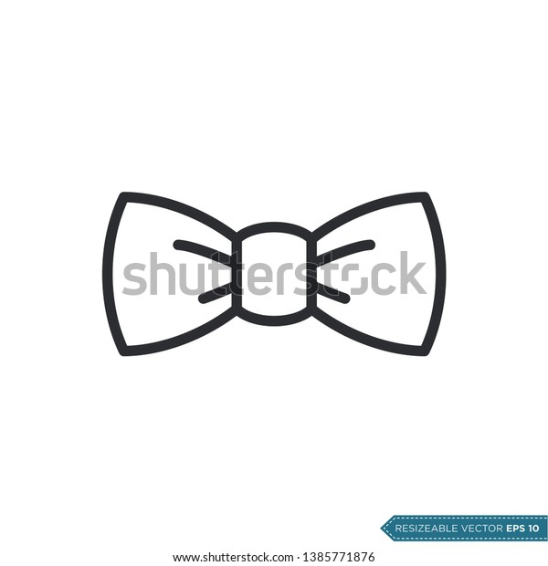 Bow Tie Icon Vector\
Template Flat Design