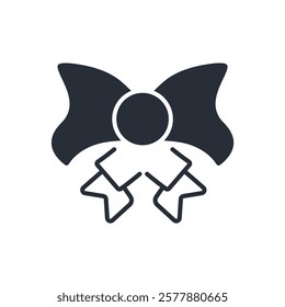 Bow tie icon. vector.Editable stroke.linear style sign for use web design,logo.Symbol illustration.