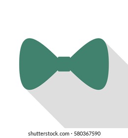 Bow Tie icon. Veridian icon with flat style shadow path.