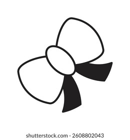 bow tie icon with white background vector stock illustration