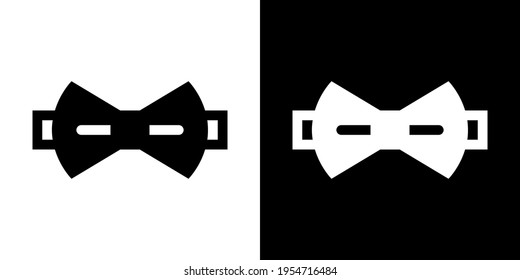 Bow Tie. Icon in White and Black Version.