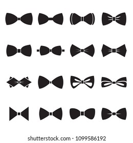 Bow tie icons isolated on a white background. Vector illustration