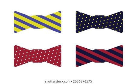 Bow tie icons set cartoon vector. Neck tie set for business or party.