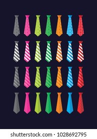 Bow tie icons set Illustration
