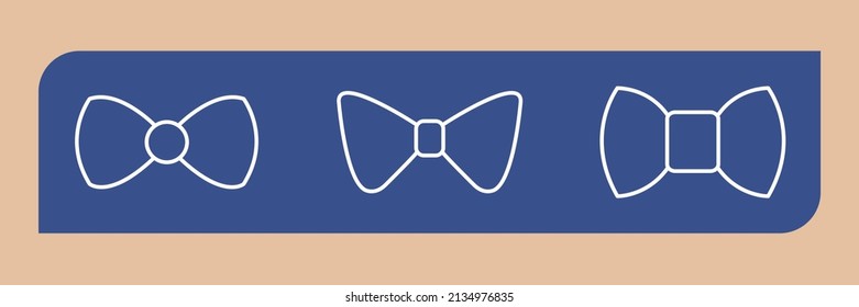 Bow tie icons  symbol vector elements for infographic web