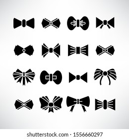 bow tie icons vector illustration set