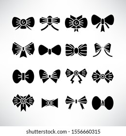 bow tie icons vector illustration set