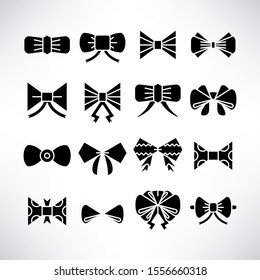 bow tie icons vector illustration set