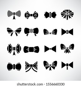 bow tie icons vector illustration set