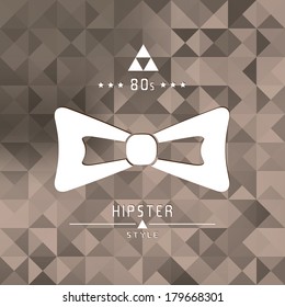 Bow tie icon.Triangle background.