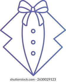  Bow Tie illustration with isolated background