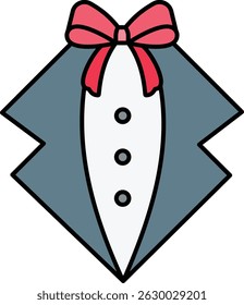   Bow Tie illustration with isolated background