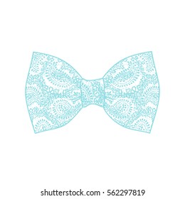 Bow tie. Island Paradise color. Vector illustration