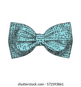Bow tie. Island Paradise color. Vector illustration