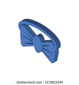 Bow tie isometric left top view 3D icon