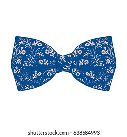 Bow tie. Lapis Blue and Pale Dogwood color. Vector illustration