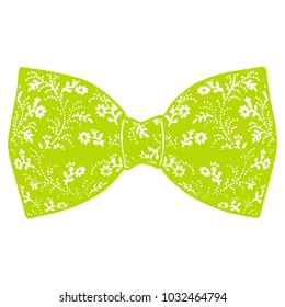 Bow tie. "Lime Punch" color. Vector illustration