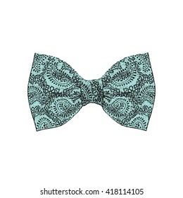 Bow tie. Limpet shell color. Vector illustration