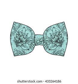 Bow tie. Limpet shell color. Vector illustration