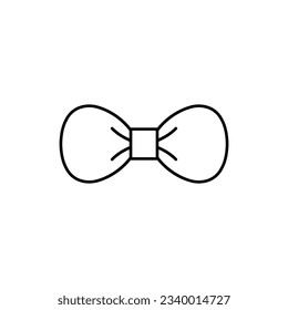 Bow tie line icon. Coloring book for children. Vector illustration in outline style.