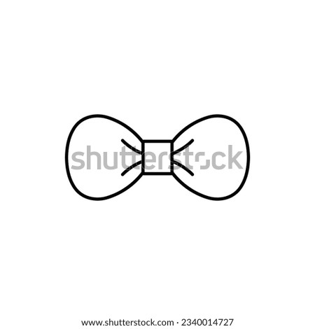 Bow tie line icon. Coloring book for children. Vector illustration in outline style.