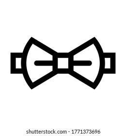 Bow Tie. Line Icon With Different Color Background.