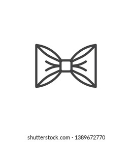 Bow tie line icon. Knot linear style sign for mobile concept and web design. gentleman tie outline vector icon. Symbol, logo illustration. Pixel perfect vector graphics