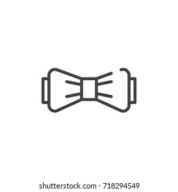 Bow tie line icon, outline vector sign, linear style pictogram isolated on white. Symbol, logo illustration. Editable stroke