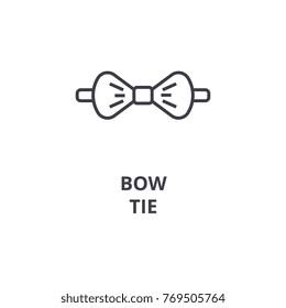 bow tie line icon, outline sign, linear symbol, vector, flat illustration