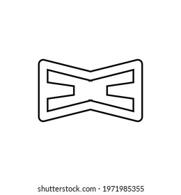 Bow tie line icon. Simple style man fashion poster background symbol. Bow tie text frame. Logo design element. T-shirt printing. Vector for sticker.