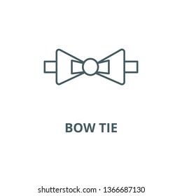 Bow tie line icon, vector. Bow tie outline sign, concept symbol, flat illustration