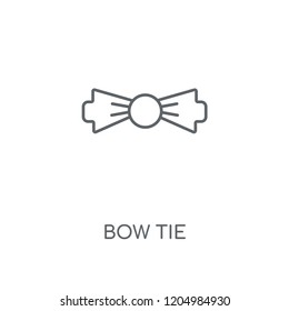 Bow tie linear icon. Bow tie concept stroke symbol design. Thin graphic elements vector illustration, outline pattern on a white background, eps 10.